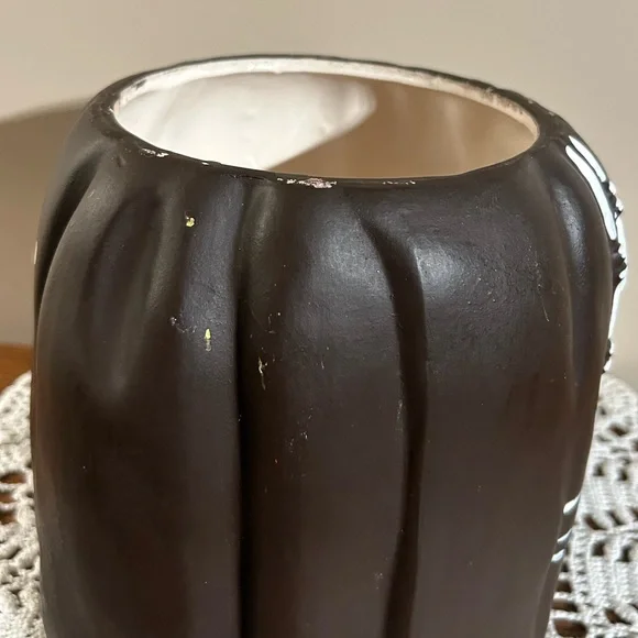 Vintage Friar Monk Cookie Jar 'Thou Shalt Not Steal' Japan holding book - Picture 6 of 10